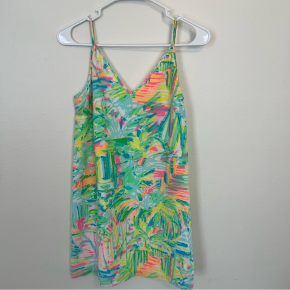 {Lilly Pulitzer} Lela Dress 100% Silk Multi Sea Salt and Sun - Picture 2 of 10